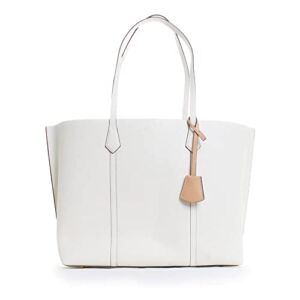 Tory Burch Women’s New Ivory Triple Compartment Perry Leather Tote Handbag