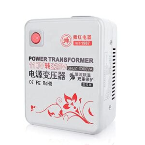 (3000W) 3000 watt Voltage Converter Transformer 110V to 220V Transformer Adapter for use in The United States for European and Asian Household appliances. Boost Power Converter 110v a 220v