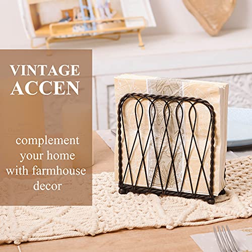 NIKKY HOME Vintage Intertwined Metal Napkin Holder Decorative Upright Tissue Dispenser – Black | The Storepaperoomates Retail Market - Fast Affordable Shopping