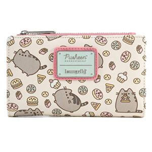 Loungefly Pusheen the Cat Snacks All Over Print Faux Leather Wallet