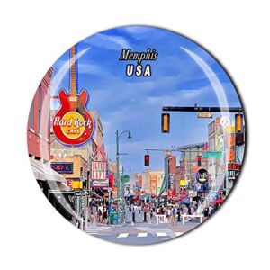 Time Traveler Go Memphis USA 3D Refrigerator Magnet Souvenir Gift Home Kitchen Decoration Magnetic Sticker