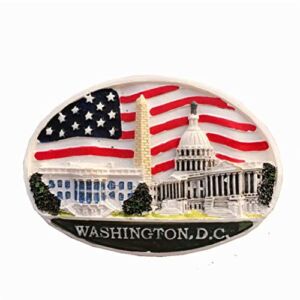 Washington D.C. USA America Fridge Magnets Funny 3D Resin Magnet for Refrigerator Travel Souvenir Gifts Home Kitchen Decoration Magnets Sticker Crafts