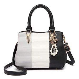 Miss Lulu Fashion Shoulder Bags for Women Ladies Handbag Tote Bags Classic Crossbody Bag Satchel Purse Top Handle Bag Black