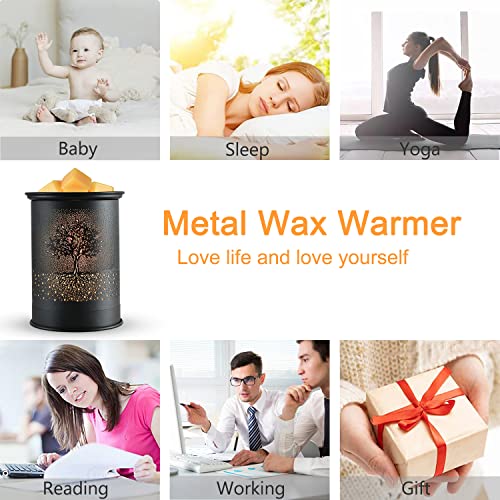 Metal Wax Melt Warmer kobodon Candle Wax Warmer for Scented Wax Melter Electric Wax Burner Wax Melts Wax Cubes Black Candle Lamp for Home Office Decor(Tree) | The Storepaperoomates Retail Market - Fast Affordable Shopping