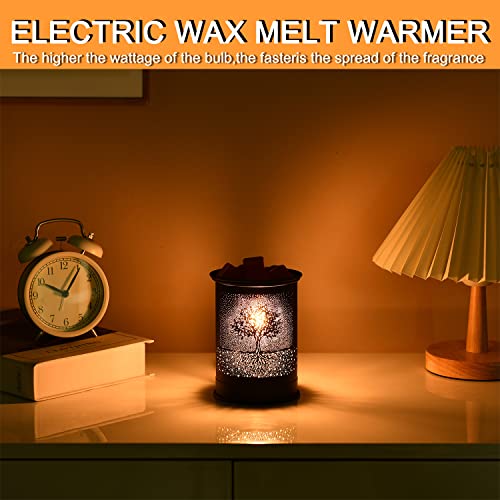 Metal Wax Melt Warmer kobodon Candle Wax Warmer for Scented Wax Melter Electric Wax Burner Wax Melts Wax Cubes Black Candle Lamp for Home Office Decor(Tree) | The Storepaperoomates Retail Market - Fast Affordable Shopping