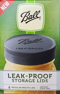 Ball Mason Jar Lids – Regular Mouth (Mason Jar Caps) – Leak Proof (Standard)