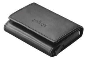 PULARYS Mini Wallet BOSTON – Multifunckion Credit Card Case – Italian Leather – RFID blocking – Size: 7.5 x 9.5 x 2.5 cm – Space for up to 10 Cards – Snap Fastener – Classic Design