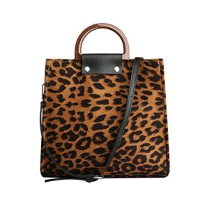 Crossbody Bag for Women Medium Capacity Soft Satchel Handbags Leopard Pattern Clutch Purse Top Handle Bag (Brown)