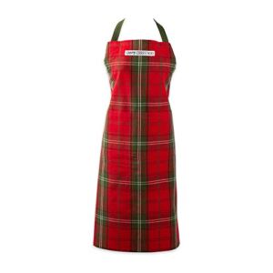 DII Unisex Kitchen Christmas Apron for Women & Men Adjustable Ties and Large Front Pockets, One Size, Vintage Tartan Plaid