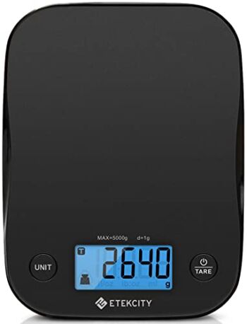Etekcity Food Kitchen Scale, Digital Weight Grams and Oz for Cooking, Baking, Meal Prep, and Diet, Medium, Black | The Storepaperoomates Retail Market - Fast Affordable Shopping