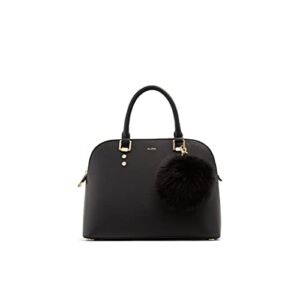 ALDO womens Galilini Dome Satchel Handbag, Black, One Size US