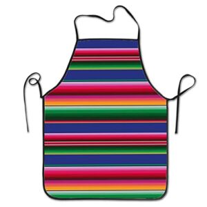 Cilouebghg Mexican Serape Designs Funny Design Apron Personalized Kitc Restaurant Pinafore with Neck Strap Chef Home Barber Kitchen Gardening