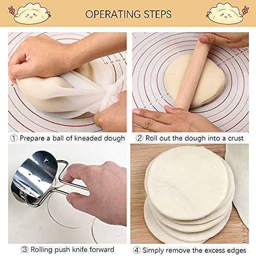 Dumpling Maker, 304 Stainless Steel Dumpling Mold and Dough Press for Home Kitchen, Manual pinch Dumpling Pie Ravioli Mould calzone Maker Tool, Dumpling skin cutter (Small+Large+Cutter) | The Storepaperoomates Retail Market - Fast Affordable Shopping