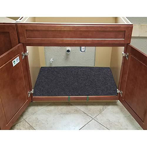 Under The Sink Mat， kitchen cabinet mat – Waterproof/Absorbent – Protects Cabinets，Absorbent felt material，Anti-Slip and Waterproof Backing，Contains Liquids，Washable (36″ x 24″) | The Storepaperoomates Retail Market - Fast Affordable Shopping