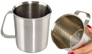 HOME-X Stainless Steel Measuring Cup, Vintage Kitchen Accessories, 24 Oz.