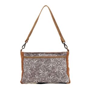 Myra Bag Florid Upcycled Canvas & Leather Small Crossbody Bag S-1458