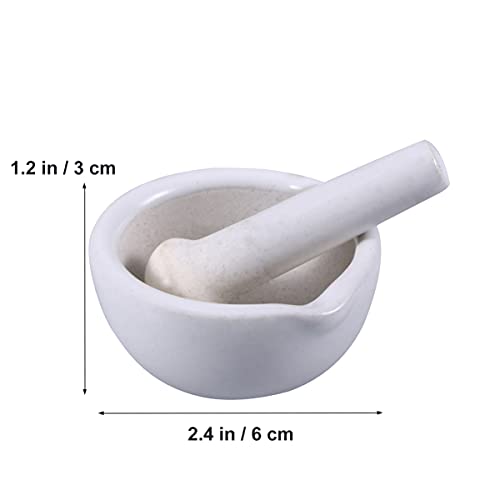 Cabilock Porcelain Spice Pepper Pill Mill Mortar Bowl Manual Garlic Crusher Masher Pestle Kitchen Gadget for Home Restaurant | The Storepaperoomates Retail Market - Fast Affordable Shopping