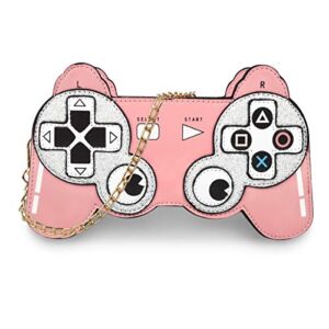Gamepad Shaped Crossbody Bag, Ustyle Fashionable Novel Unique Girl Women Shoulder Bag with Chain Strap (pink)