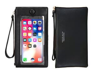Touch Screen Phone Bag Case Wristlet Handbag Wallet for Women Girls (F2 Black – Touch Screen)