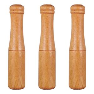 Hemoton 3pcs Wooden Pestle Muddler Garlic Press Food Grinding Stick Spice Grinder Mashers Tools for Home Kitchen