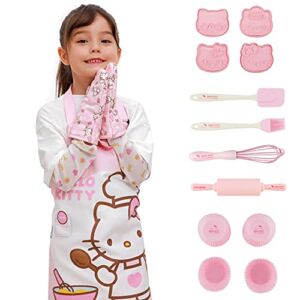 CHEFMADE Hello Kitty Kids Baking Set with Gift Box, 15Pcs Kitchen Combo Kit for DIY baking