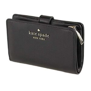 Kate Spade New York Staci Medium Compact Bifold Wallet Saffiano Black