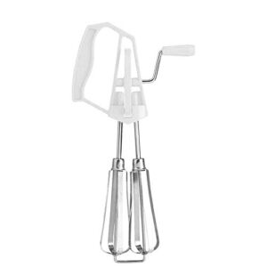 MNTT Egg Beater Blender Whisk Mixer,Stainless Steel Manual Hand Held for Home Kitchen Rotary Cooking Tool