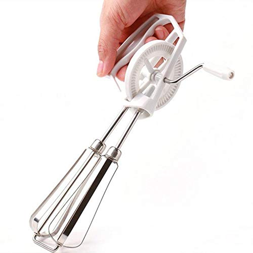MNTT Egg Beater Blender Whisk Mixer,Stainless Steel Manual Hand Held for Home Kitchen Rotary Cooking Tool | The Storepaperoomates Retail Market - Fast Affordable Shopping