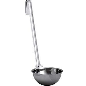 Super Sturdy, Ergonomic 8 Oz. Soup Ladle 1 Pk. Stainless Steel Ladles with Long Handles. Best Kitchen Accessories for Stirring, Portioning and Serving Soups, Chili and Stew in Restaurants and at Home
