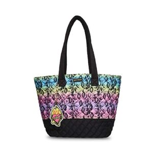 Betsey Johnson Nylon Quilted Tote, Rainbow