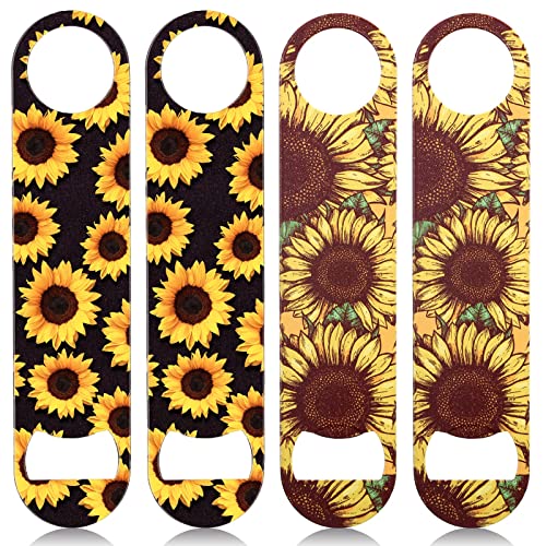 4 Pieces flat bottle openers Sunflowers Stainless Steel Bottle Opener Beer Bottle Opener bar key for bartenders,Home Kitchen, Bar or Restaurant 2 Styles | The Storepaperoomates Retail Market - Fast Affordable Shopping