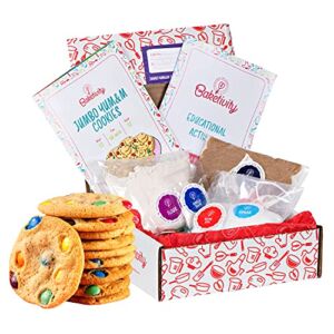 BAKETIVITY Kids Baking DIY Activity Kit – Bake Delicious Yum&m Jumbo Cookies- Real Fun Little Junior Chef Essential Kitchen Lessons, Includes Pre-Measured Ingredients and Easy to Follow Recipe.