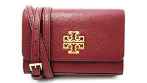 Tory Burch 75025 Imperial Garnet/Gold Hardware Britten Combo Women’s Crossbody Bag