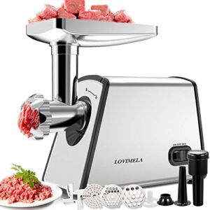 Meat Grinder Electric, Sausage Stuffer Maker, Max 2600W Food Grinder, Meat Mincer Machine with Attachments Sausage Tube Kubbe Kit Blades 3 Plates for Home Kitchen Commercial Use