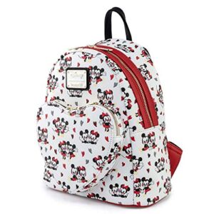 Loungefly x Disney Mickey and Minnie Mouse Love AOP Women’s Mini Backpack