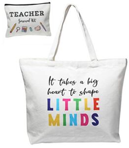 ECOHIP Teacher Appreciation Gifts for women Christmas Supplies Canvas Tote Bag