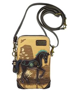 Chala Handbags Safari Horse Cellphone Crossbody Handbag – Convertible Strap Horse Lover