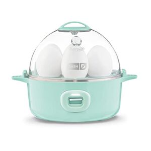 Dash Express Electric Egg Cooker, 7 Egg Capacity for Hard Boiled, Poached, Scrambled, or Omelets with Cord Storage, Auto Shut Off Feature, 360-Watt, Aqua