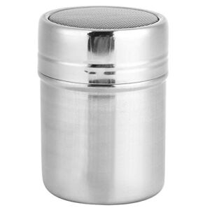 Stainless Steel Powder Shaker Non‑toxic and durable Powder Sugar Shaker Powder Sifter Seasoning Jar Home Kitchen Accessory for Coffee Sugar Flour(small)