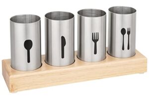 Blissful Home Stainless Steel Flatware & Silverware Cutlery Holder Caddy – Easily Organize Your Spoons, Knives, Forks, etc – Ideal for Kitchen, Dining, Entertaining, Picnics, and Much More…