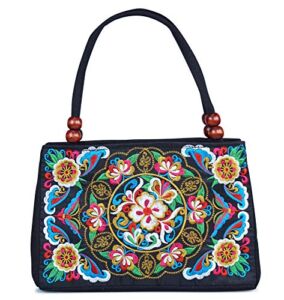 Small Totes Handbag Vintage Double-Sided Embroidery Shoulder Bags