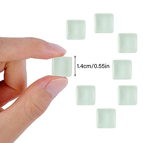 24 Pcs Glass Strong Refrigerator Magnets, White Fridge Magnets Whiteboard Magnets Glass Fridge Magnets for Office Cabinets Square Fridge Stickers Home Kitchen Decor (White) | The Storepaperoomates Retail Market - Fast Affordable Shopping