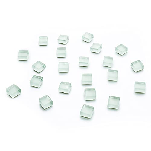 24 Pcs Glass Strong Refrigerator Magnets, White Fridge Magnets Whiteboard Magnets Glass Fridge Magnets for Office Cabinets Square Fridge Stickers Home Kitchen Decor (White) | The Storepaperoomates Retail Market - Fast Affordable Shopping