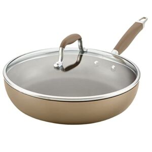 Anolon Advanced Home Hard-Anodized Nonstick Skillets (12-Inch with Lid, Bronze)