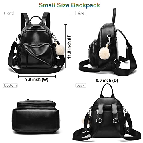 Vegan Leather Mini Backpack Cute Convertible Small Shoulder Bag for Girls Women | The Storepaperoomates Retail Market - Fast Affordable Shopping
