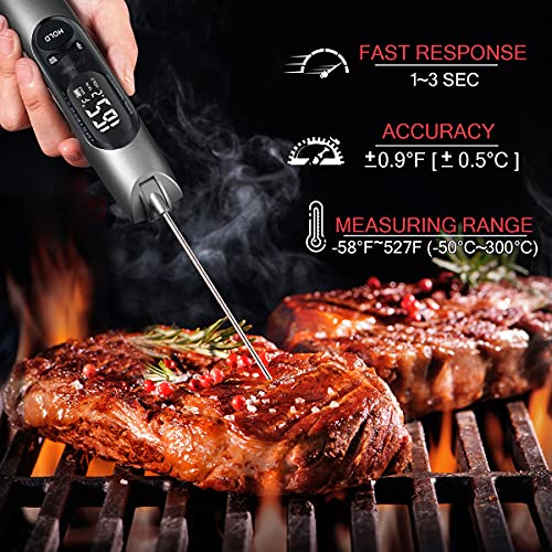 Surpeer Meat Cooking  Digital Instant Read Charge Thermometer ,for Kitchen ,Food ,Beef, Grill, BBQ Smoker, Candy,Home Brewing, Coffee, and Oil Deep Thermometer-58°F – 572°F (-50°C- 300°C) | The Storepaperoomates Retail Market - Fast Affordable Shopping